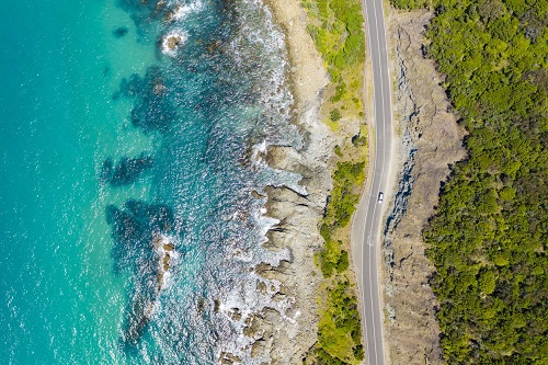 The great ocean road in Victoria, Australia.